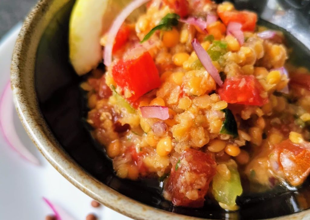 Salade de lentilles corail